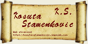 Košuta Stamenković vizit kartica